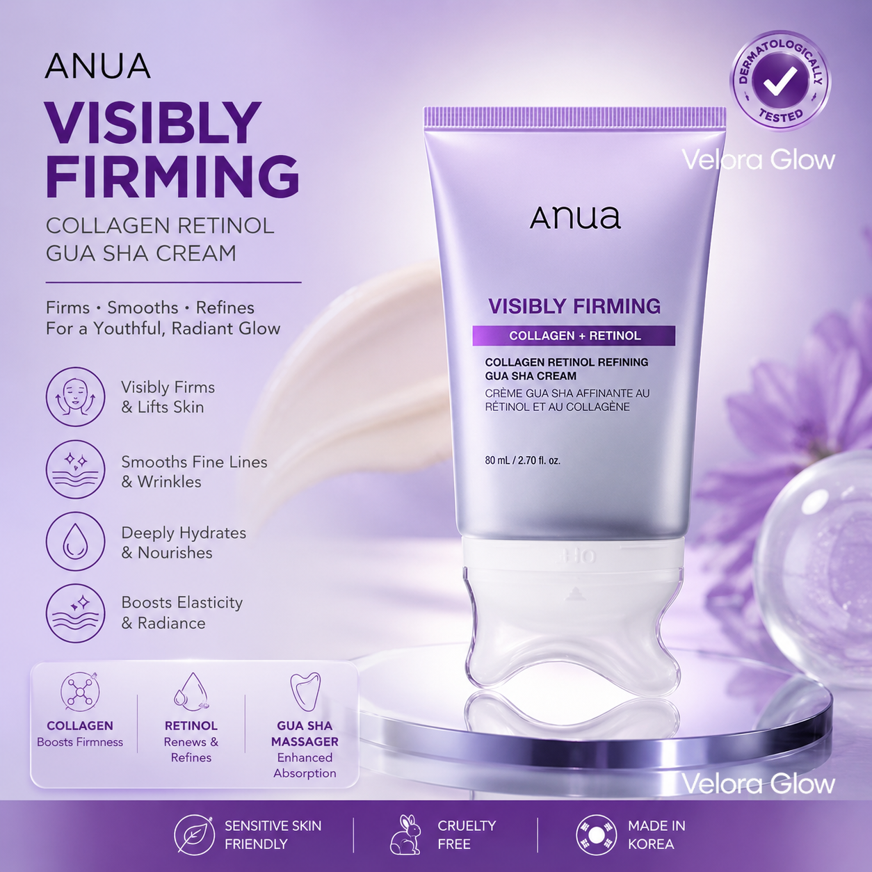 ANUA Collagen Retinol Refining Gua Sha Cream 80 ml