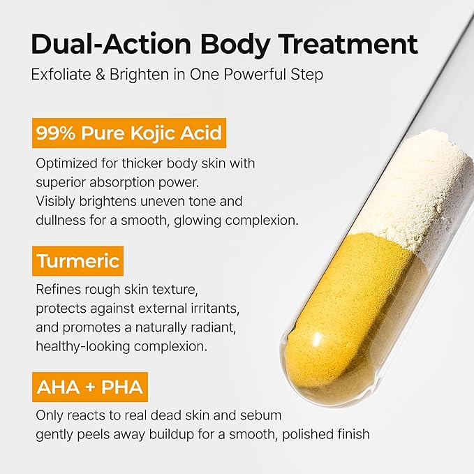 Dr.Melaxin Peel Shot Body Keratin Care Kojic Acid Turmeric Spray with AHA & PHA 200 ml