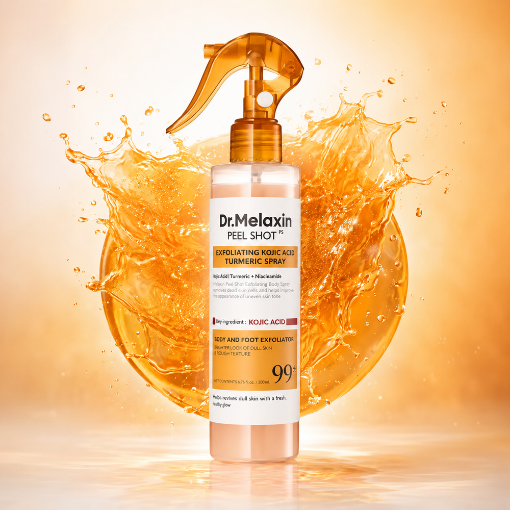 Dr.Melaxin Peel Shot Body Keratin Care Kojic Acid Turmeric Spray with AHA & PHA 200 ml